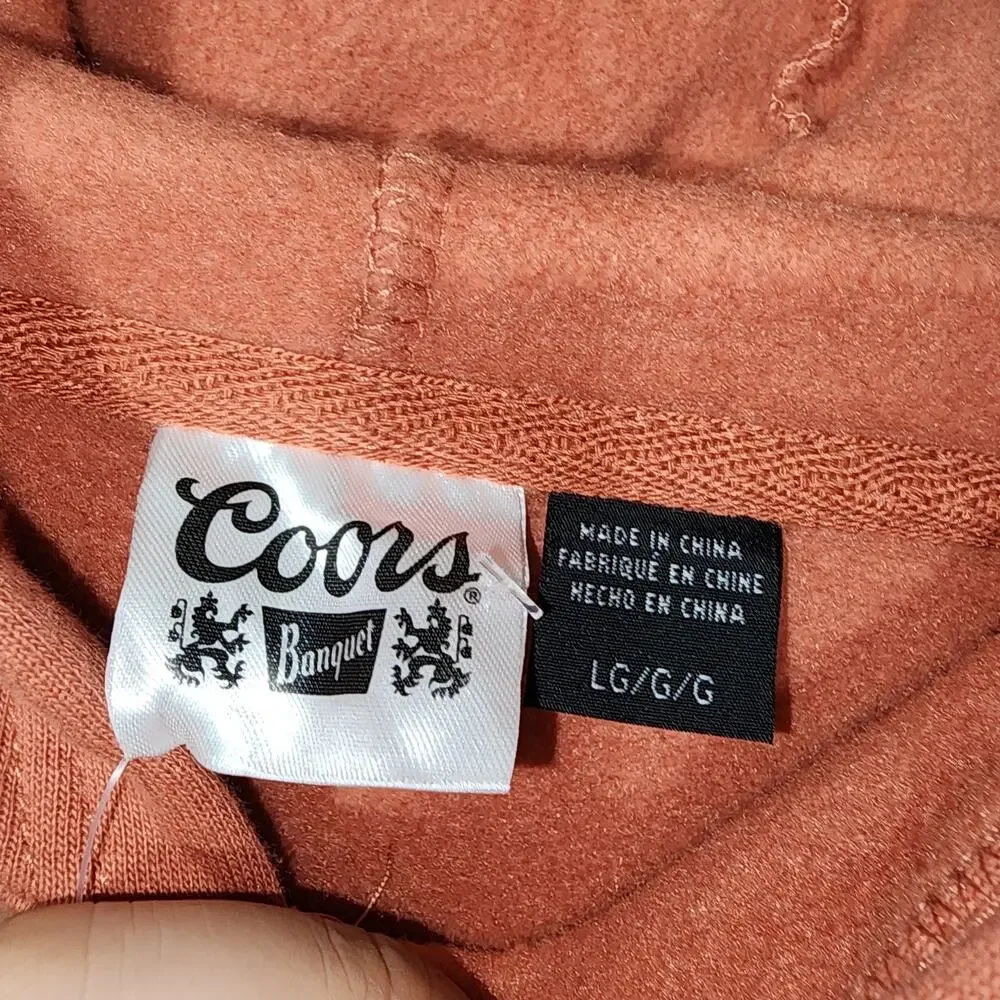 Coors golden Beer orange hoodie men's size large